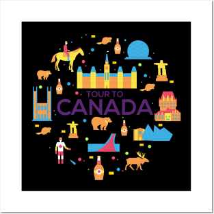 Tour To Canada Doodles Posters and Art